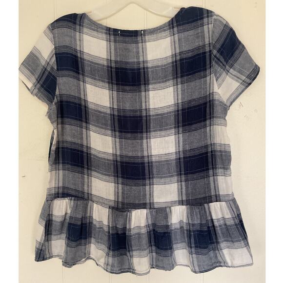 WinWin Blue Plaid Top Small - Picture 5 of 5